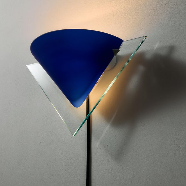 Blue Vintage Wall Lamp from Vistosi, 1980s, Set of 2 For Sale - Image 8 of 17