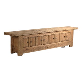 Antique Carved Pine Sideboard For Sale