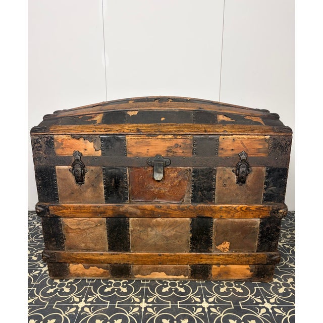Antique Victorian Dome Trunk, 1800s For Sale - Image 16 of 16