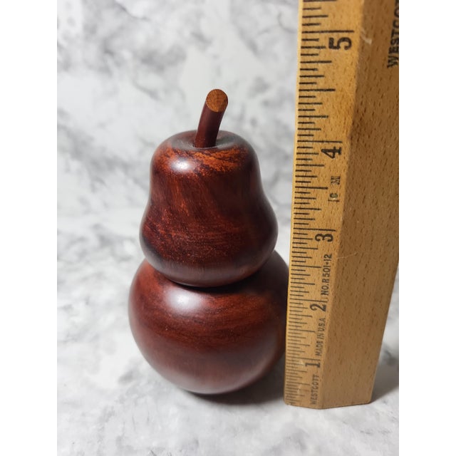 1990s Wood Pear Covered Toothpick Holder For Sale - Image 11 of 11