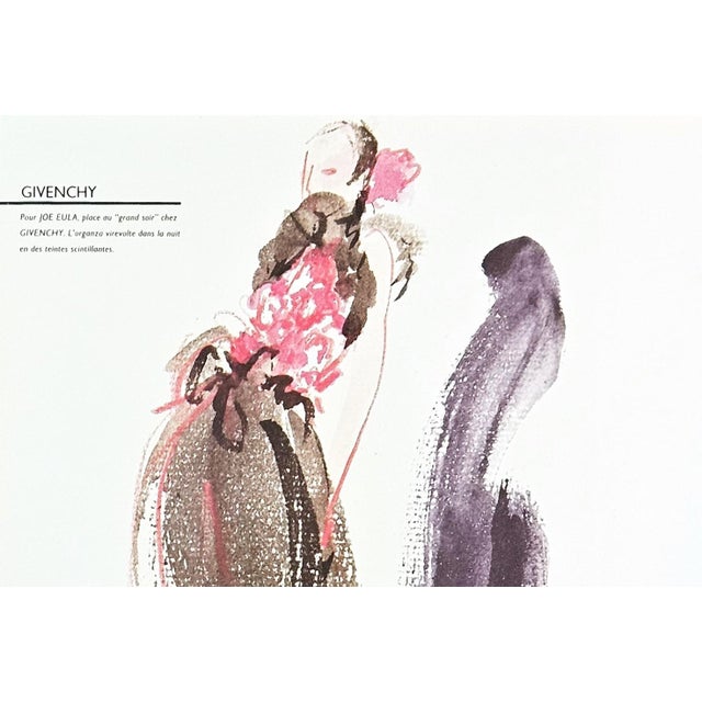 1983 Set of 2-French Hubert Givenchy Original Fashion Prints For Sale In New York - Image 6 of 7