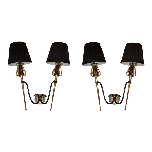 Vintage Maison Lunel Sconces - a Pair For Sale