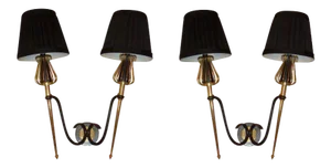 Vintage Maison Lunel Sconces - a Pair