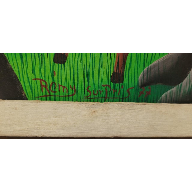 Vintage Signed Hatian Painting of Adam & Eve For Sale - Image 4 of 10