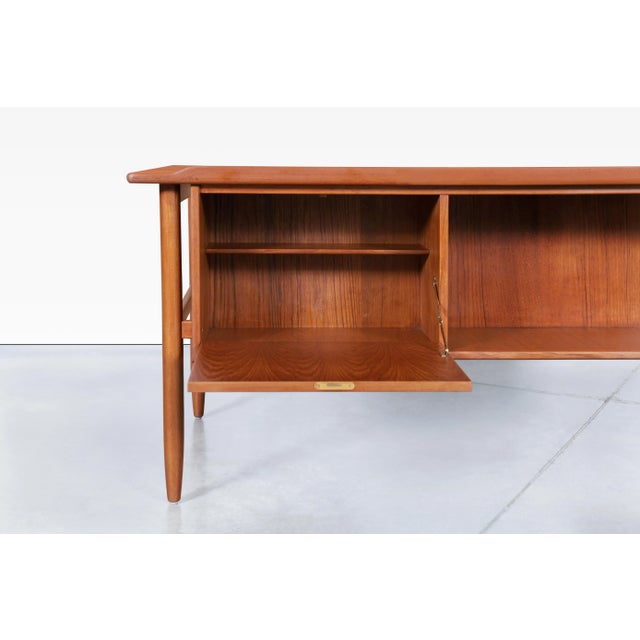 Scandinavian Modern Teak Executive Desk by Goran Strand for Lelangs Mobelfabrik For Sale - Image 10 of 12