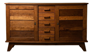 Mid-Century French Reconstruction Oak Sideboard by René Gabriel, 1940s