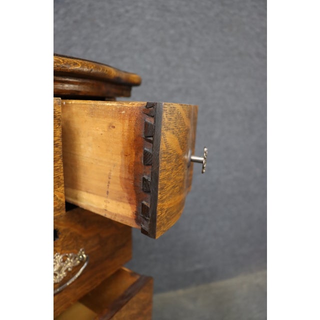 Late 19th Century Victorian Quarter Sawn Oak Lingerie Chest For Sale - Image 5 of 9