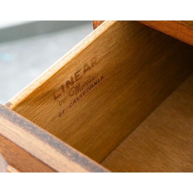 Mid Century Modern Highboy Dresser Morris of California Walnut Drawer 5 Drawer For Sale In Sacramento - Image 6 of 12