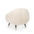 Contemporary Niemeyer Lounge Chair in Bouclé with Dark Oak and Brushed Brass from InsidherLand For Sale - Image 3 of 13