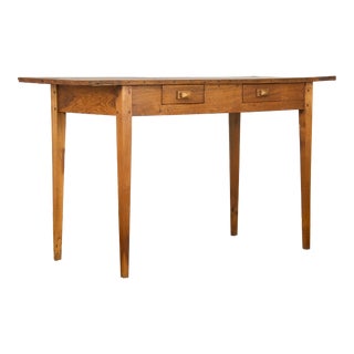 Vintage Country French Farmhouse Oak Writing Desk or Side Table For Sale