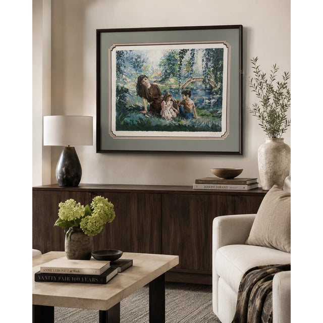 Paper 1980s Eva Makk “Realities of Joy” Signed Limited Edition Serigraph 69/275, Large Matted Print For Sale - Image 7 of 18