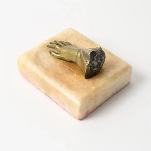 19th Century Victorian Ladies Hand Paperweight For Sale - Image 4 of 11