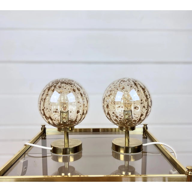 Mid-Century Table Lamps with Gold Flakes by Gino Sarfatti, 1960s, Set of 2 For Sale - Image 9 of 9