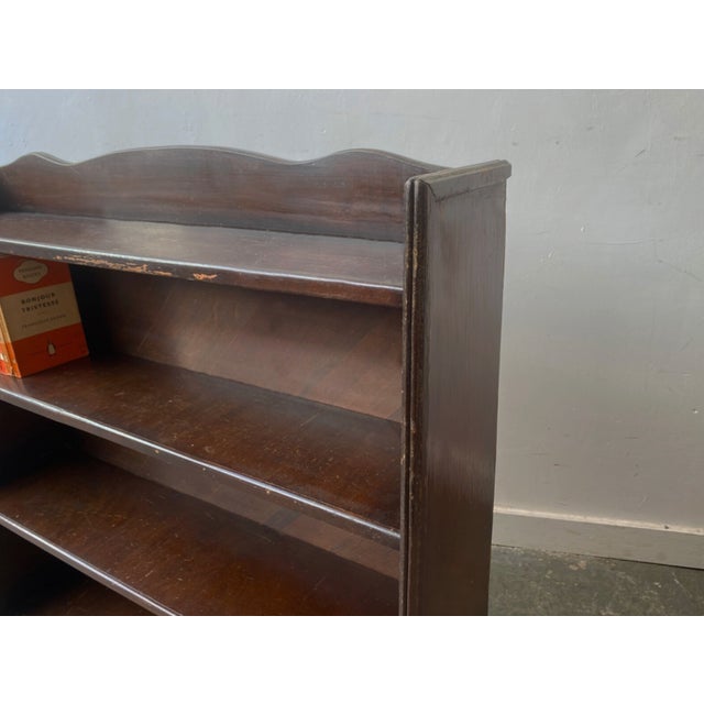 Rustic Vintage Open Fronted Free-Standing Bookcase, 1930s For Sale - Image 3 of 7