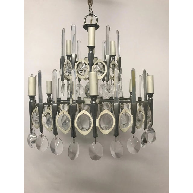 Vintage Italian Chandelier by Gaetano Sciolari For Sale - Image 10 of 10