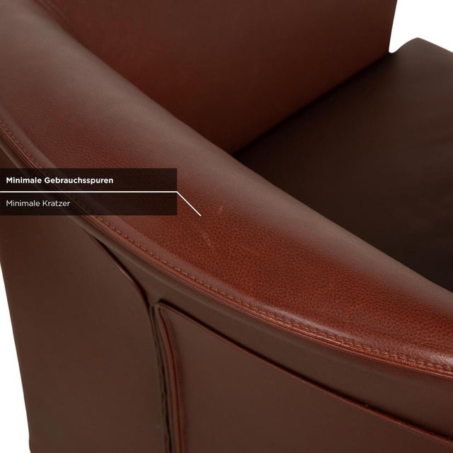 Brown Leather Aura Armchairs from Wittmann, Set of 2 For Sale - Image 12 of 18
