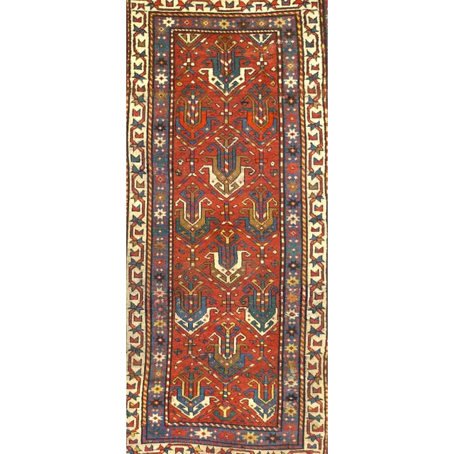 Late 19th Century Fine Antique Ganje Kazak Rug 3'4" X 6’10" For Sale - Image 5 of 5