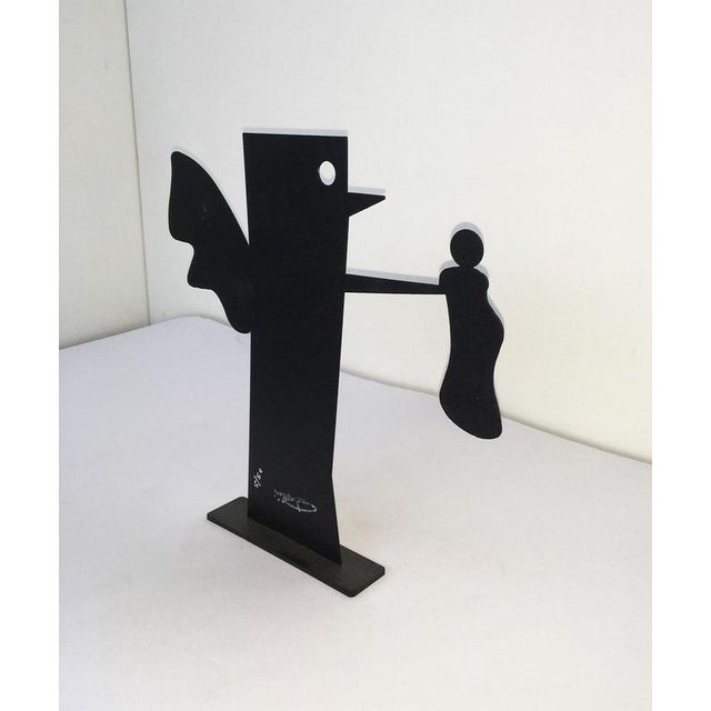 Black Painted Metal Sculpture by Riccardo Dalisi, Italy, 1980s For Sale - Image 14 of 18