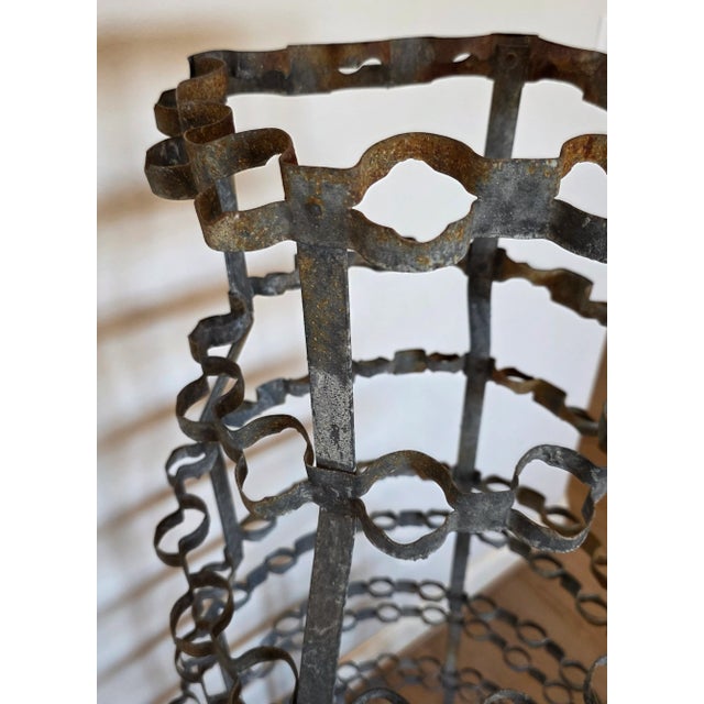 Monumental French Vineyard Industrial Metal Wine Bottle Drying Rack Tree For Sale - Image 16 of 18