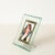 Marvelous and incredibly rare photo frame in chiseled Nile green crystal and solid brass, designed by Pietro Chiesa and...