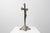 French Silver-Plated Standing Crucifix on Scrolled Tripod Base, 1900 For Sale - Image 4 of 14