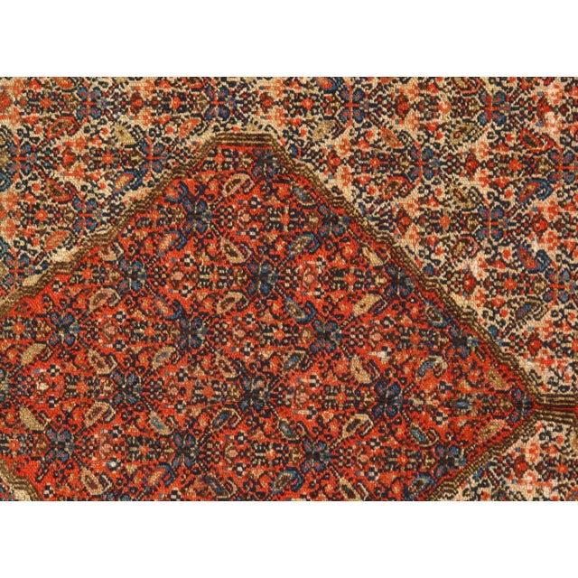 Persian 1920s Vintage Persian Hamadan Rug - 4′6″ × 5′10″ For Sale - Image 3 of 5