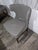 2010s Four Hands Designer Dining Chairs- Set of 4. Grey Fabric- Nailhead Trim For Sale - Image 5 of 7
