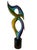 Abstract Double Flame Murano Glass Sculpture by Adriano Della Valentino For Sale - Image 3 of 7