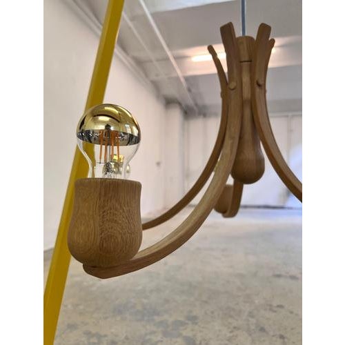 Oak Chandelier from Domus For Sale - Image 4 of 11