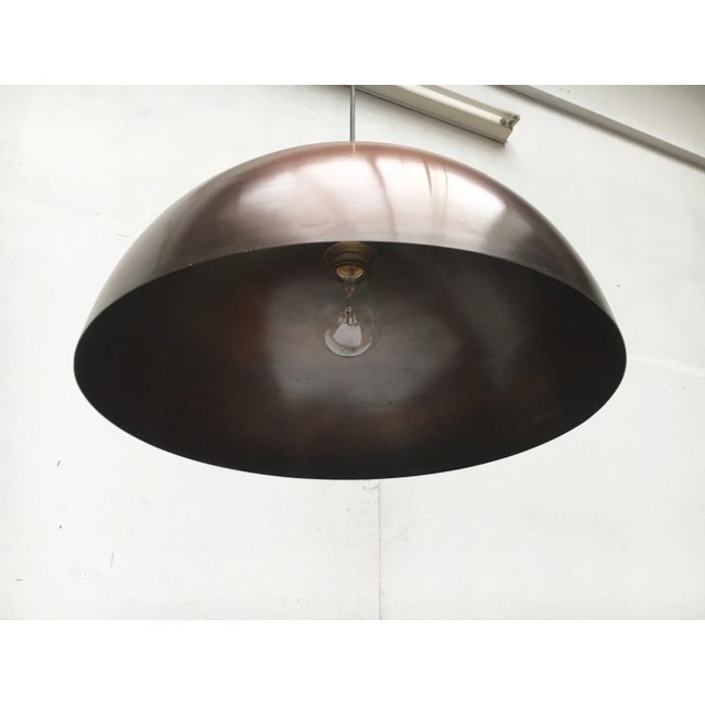 Mid-Century Copper Dome Pendant For Sale - Image 6 of 18