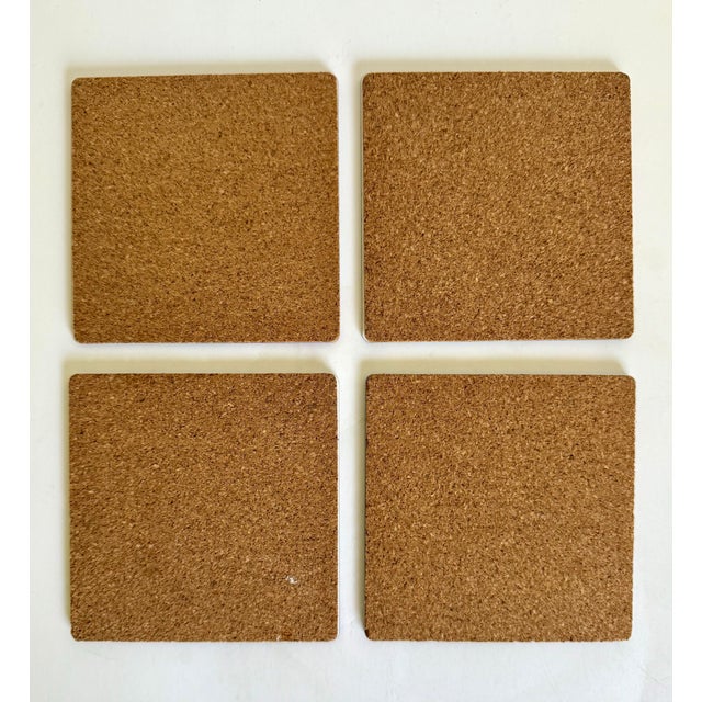 Set of 4 Vogue 1929 Magazine Cover Art Deco Cork-Back Coasters For Sale - Image 9 of 10