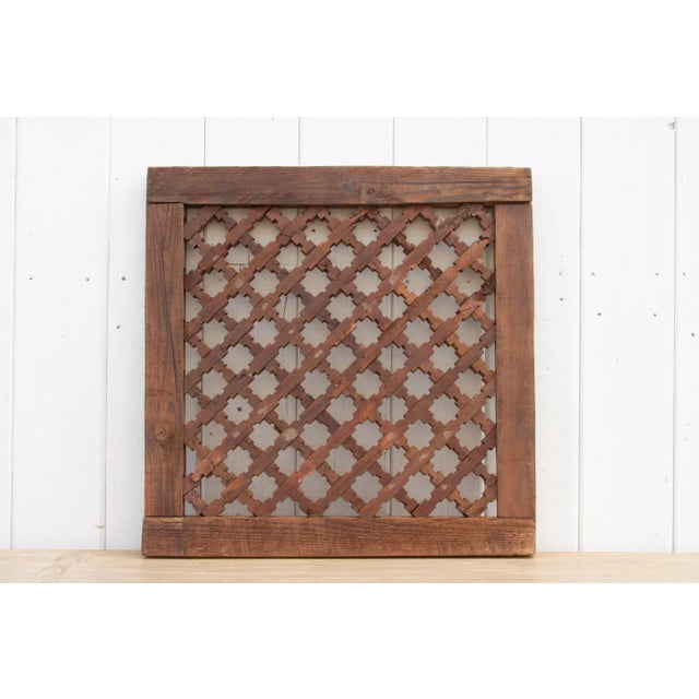 Mid 20th Century Vintage Carved Rustic Window Wall Art For Sale - Image 5 of 11