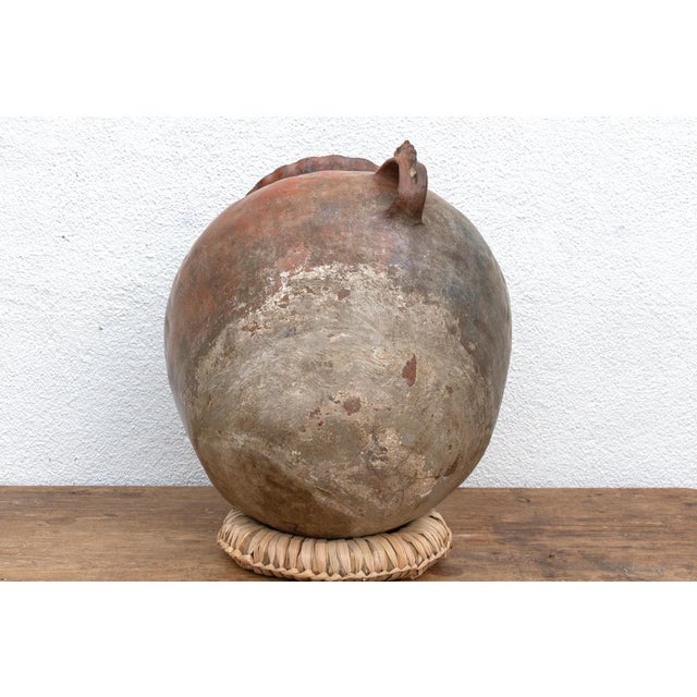 Large Antique Guatemalan Glazed Pot For Sale - Image 9 of 10