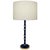 Robert Abbey Matthew Izzo Home Kane Midnight Blue and Modern Brass Table Lamp With Fondine Shade For Sale - Image 4 of 4