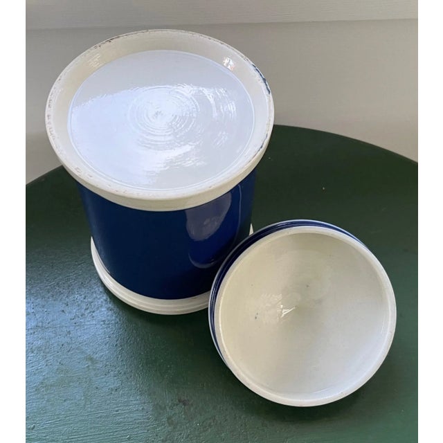 Antique 19th Century French Bright Blue Pottery Apothecary Jar For Sale In New York - Image 6 of 11