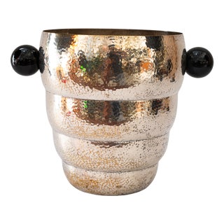Art Deco Hammered Argentor Champagne Bucket, 1920s For Sale