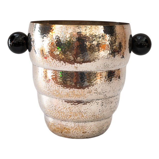 Art Deco Hammered Argentor Champagne Bucket, 1920s For Sale