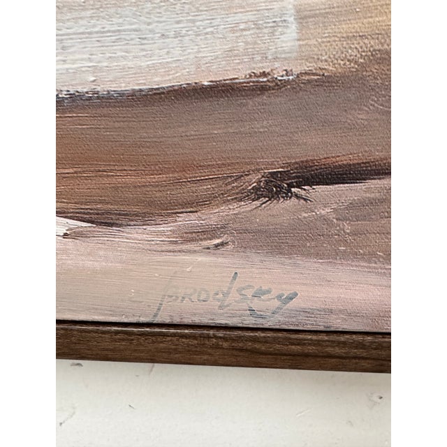 Brodsky Abstract Coastal Seascape on Canvas, Framed For Sale - Image 12 of 12