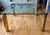 1970’s Leon Rosen for Pace Collection brass and glass dining table. Minimalist, sleek and modern glass and brass plated...