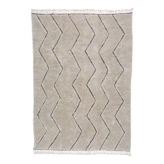 Hand-Knotted Wool Rug by Azele Studio For Sale