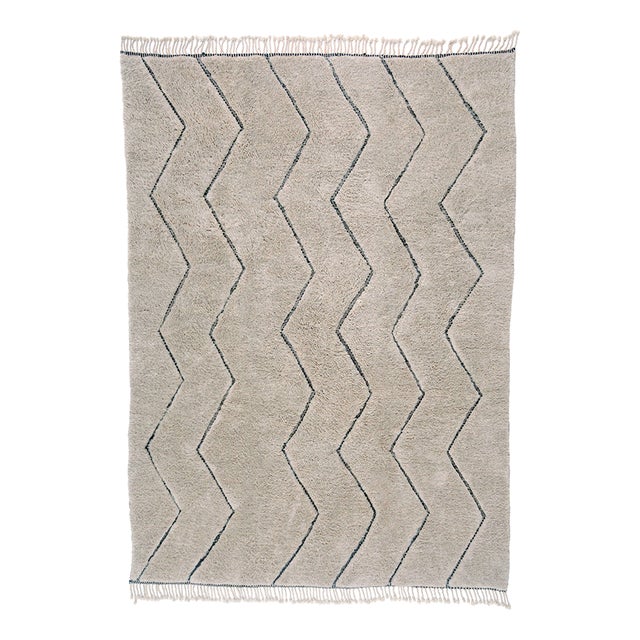 Hand-Knotted Wool Rug by Azele Studio For Sale