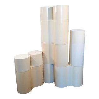 1970 Kartell Space Age Modern Modular Room Divider Storage System Spadolini - 11 Units For Sale