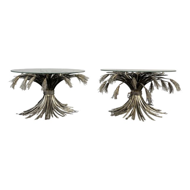 Hollywood Regency Shades of Leaf Coffee Tables, 1970s, Set of 2 For Sale