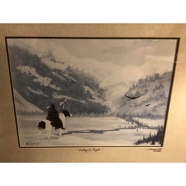 Marguerite Fields "Valley of Eagles" Signed & Numbered Lithograph 403/500 (1987) For Sale - Image 10 of 12