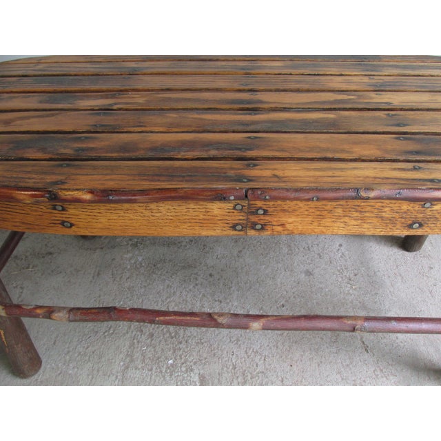 1970s Vintage Adirondack Style Coffee Table For Sale - Image 11 of 11