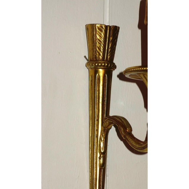 1950s Antique Spanish Brass Wall Lamp from Unbekannt, 1950s For Sale - Image 5 of 7