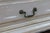1970s Hollywood Regency Faux Bamboo Metal & Wood Four-Drawer Console Table For Sale In Los Angeles - Image 6 of 18