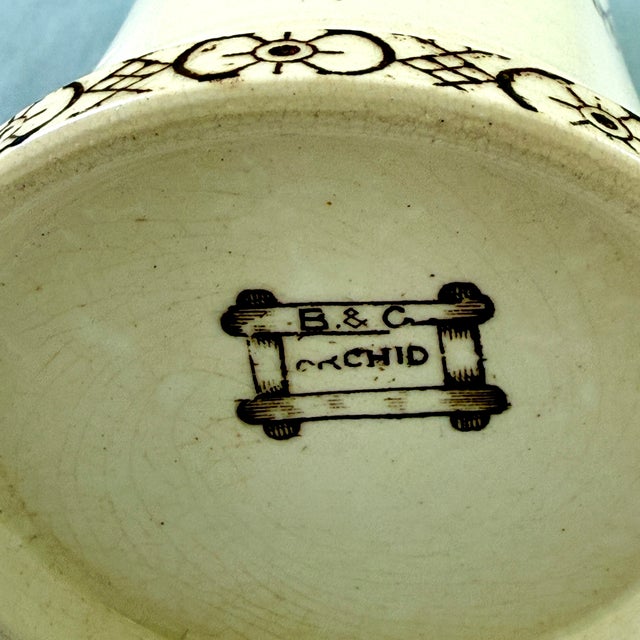 Bridgwood & Clarke Ironstone Aesthetic ‘Orchid’ Toothbrush Holder, Circa 1860 For Sale - Image 13 of 14