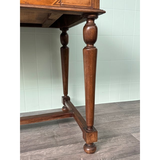 Wood Antique Dressing Table with Mirror, 1930s For Sale - Image 7 of 18