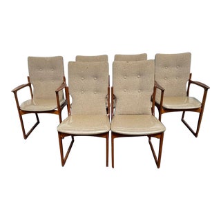 1960s Vamdrup Stolefabrik VS 231 Series Teak Dining Chairs - Set of 6 For Sale